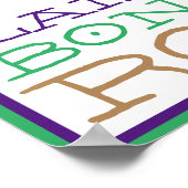 ライセズレボンテンプスルーラーマーディグラスキングケーキ ポスター (角)