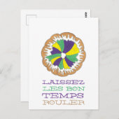 ライセズレボンテンプスルーラーマーディグラスキングケーキ ポストカード (正面/裏面)