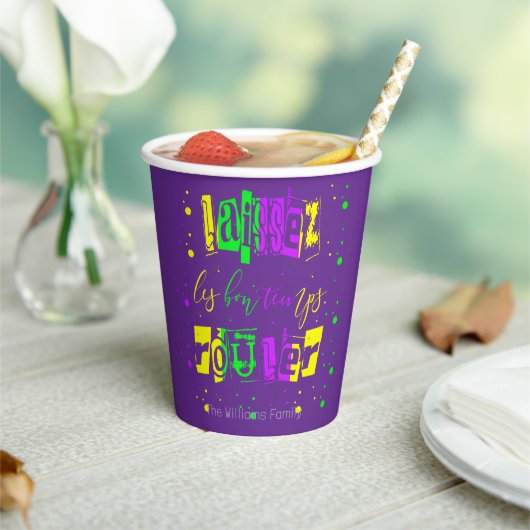 ライセズレボンテンプルーラータイポグラフィマルディグラ 紙コップ (インサイチュ)