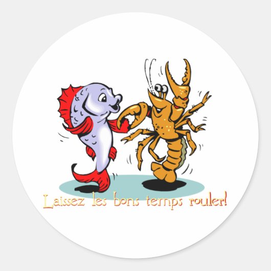 ライセズ・レベネス・レテンプ・ルーラー！クロフィッシュマルディグラ ラウンドシール (正面)