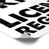 ライセンスおよび登録ポおもしろいスタ ポスター (角)