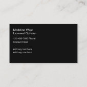 ライセンスされた気に光眼用名刺 名刺 (裏面)