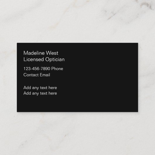 ライセンスされた気に光眼用名刺 名刺 (裏面)