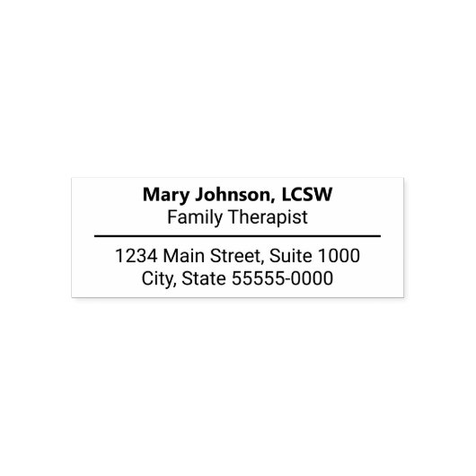 ライセンスを受けた臨床社会作業者名肩書き住所 セルフインキングスタンプ (デザイン)