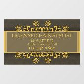 ライセンスを受け取った美容師のパーソナライズサロン ウィンドウサイン (シート)