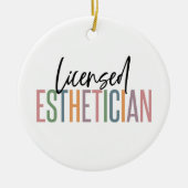 ライセンスエステティシャン美容師ビューティシャン セラミックオーナメント (正面)
