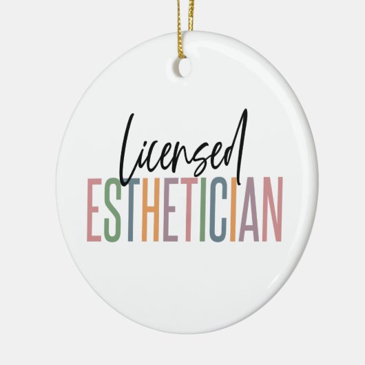 ライセンスエステティシャン美容師ビューティシャン セラミックオーナメント (左)