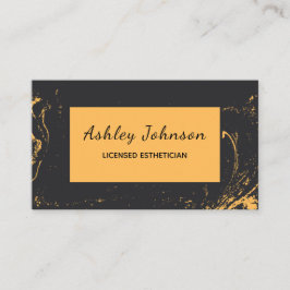 ライセンスエステティシャン美容師モダン大理石 名刺