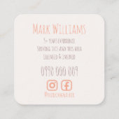 ライセンスドッグウォーカー&ペットシッターの名刺 スクエア名刺 (裏面)