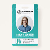 ライセンスパーソナライズされた済の実用ナースLPN写真 バッジ (正面)