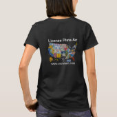 ライセンスプレートアート – ウィメンズフリース Tシャツ (裏面)