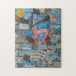 ライセンスプレートウォールストアフロントジグソーパズル ジグソーパズル