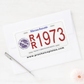 ライセンスプレートステッカーシート 長方形シール (封筒)