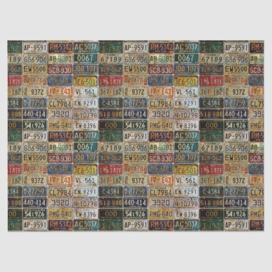 ライセンスプレートティッシュまたはデコページ紙 薄葉紙 (正面)