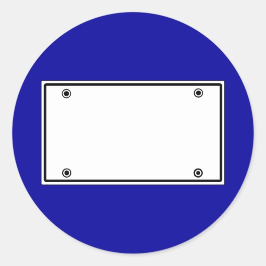 ライセンスプレートテンプレート ラウンドシール (正面)