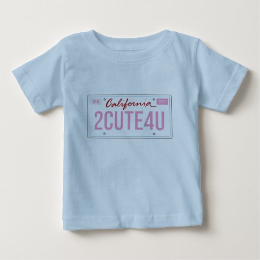ライセンスプレートデザイン ベビーTシャツ (正面)