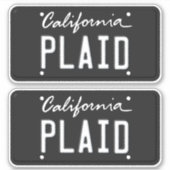 ライセンスプレートプレイドカリフォルニア シール (正面)