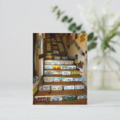 ライセンスプレート付き階段のはがき ポストカード (スタンド正面)