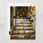 ライセンスプレート付き階段のはがき ポストカード (正面/裏面)