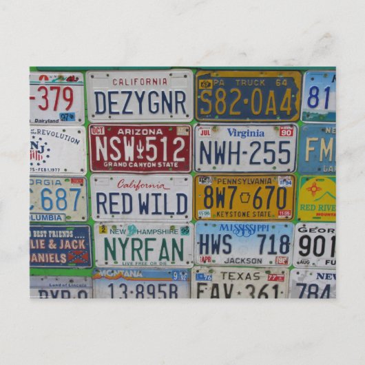 ライセンスプレート恋人はがき ポストカード (正面)