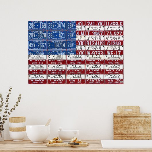 ライセンスプレート統一された州USA 2012 ポスター (キッチン)