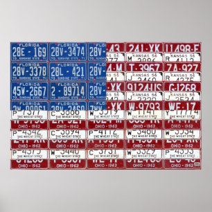ライセンスプレート統一された州USA 2012 ポスター