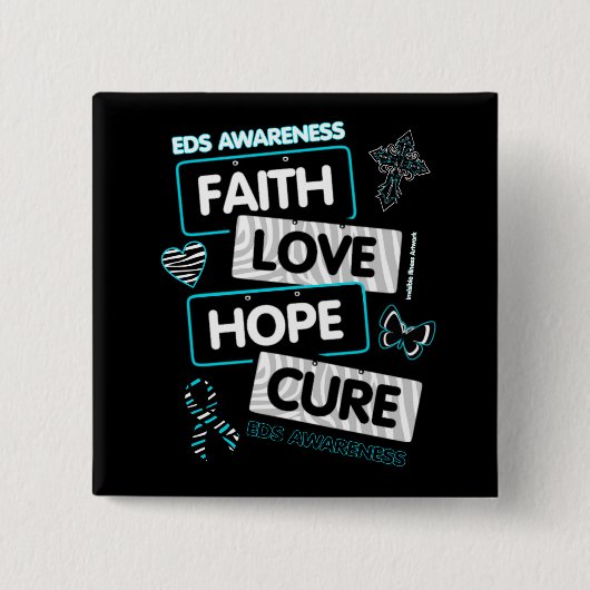 ライセンスプレート...EDSボタン 缶バッジ (正面)