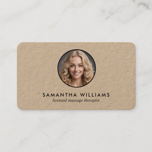 ライセンス🪔マッサージセラピストカスタムQR写真 名刺 (正面)