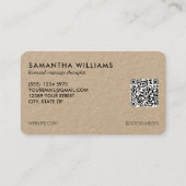 ライセンス🪔マッサージセラピストカスタムQR写真 名刺 (裏面)