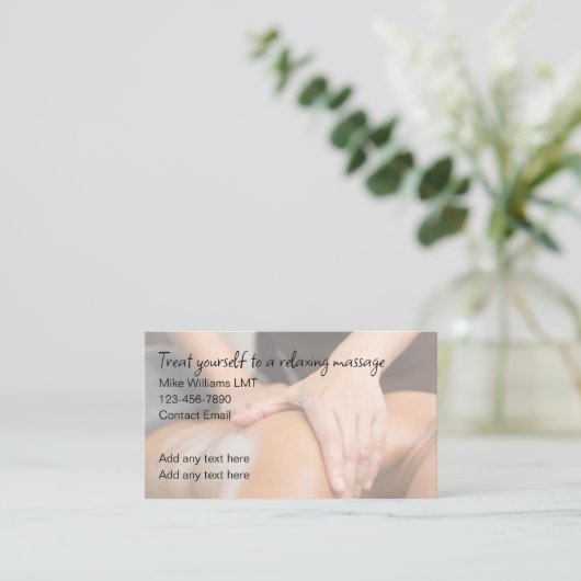 ライセンスマッサージセラピストシンプル名刺 名刺 (スタンド正面)
