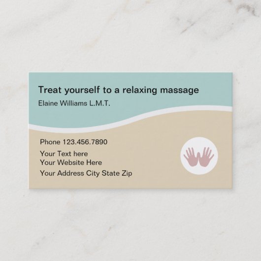 ライセンスマッサージセラピストデザイン 名刺 (正面)