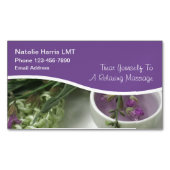 ライセンスマッサージセラピスト禅デザイン マグネット名刺 (正面)