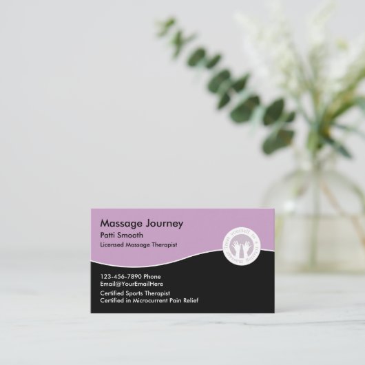 ライセンスマッサージセラピスト 名刺 (スタンド正面)