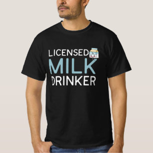 ライセンスミルクドリンカー、ブレックファーストキュートミルクボックス Tシャツ