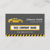 ライセンス付きタクシー運転手運転手 – イエローキャップ 名刺 (裏面)