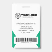 ライセンス供与された実用的なナースLPNロゴの写真とバーコード バッジ (裏面)