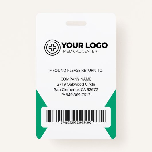 ライセンス供与された実用的なナースLPNロゴの写真とバーコード バッジ (裏面)