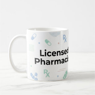 ライセンス取得済み薬剤師 オーダーメイド マグカップ モダンID バッジ