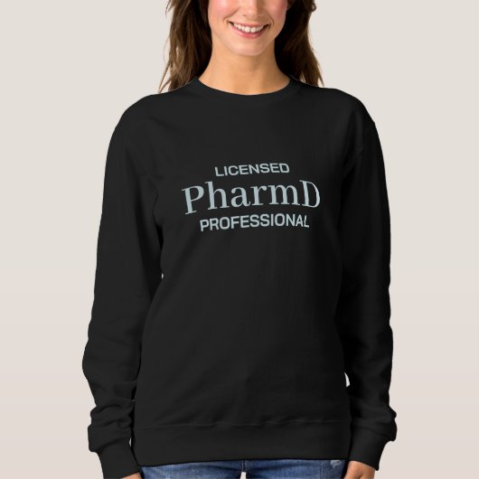 ライセンス取得済みPharmD専門家タイポグラフィーデザイン スウェットシャツ (正面)