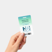 ライセンス対象ナースLNPブルーグリーン名ID バッジ (手持ち)