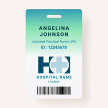 ライセンス対象ナースLNPブルーグリーン名ID