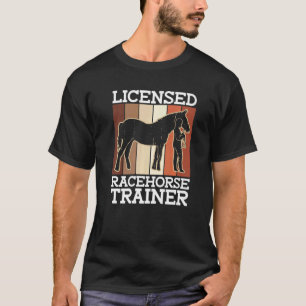 ライセンス競走馬トレーナー馬トレーナーズホースバック Tシャツ