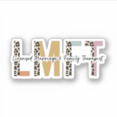 ライセンス結婚と家族セラピストLMFTギフト シール (正面)