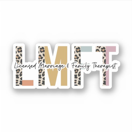 ライセンス結婚と家族セラピストLMFTギフト シール (正面)
