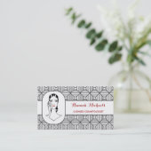 ライセンス美容師レトロモダン女性アポイントメント 予約カード (スタンド正面)