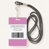 ライセンモダンス付き実用ナース写真ID バッジ (裏面ランヤード)