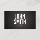 ライタシンプルーはっきりしたタイポグラフィエレガントレザー 名刺 (正面)