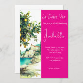 ライタリアンドルチェヴィータブライダルシャワー 招待状 (正面/裏面)