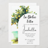 ライタリアンドルチェヴィータブライダルシャワー 招待状 (正面/裏面)