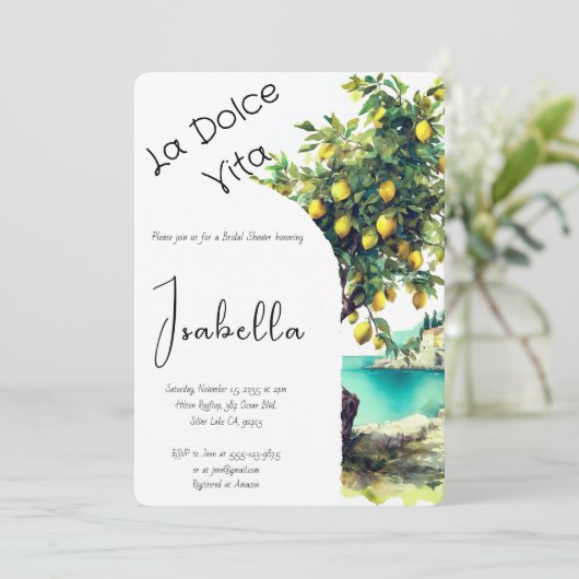 ライタリアンドルチェヴィータブライダルシャワー 招待状 (スタンド正面)